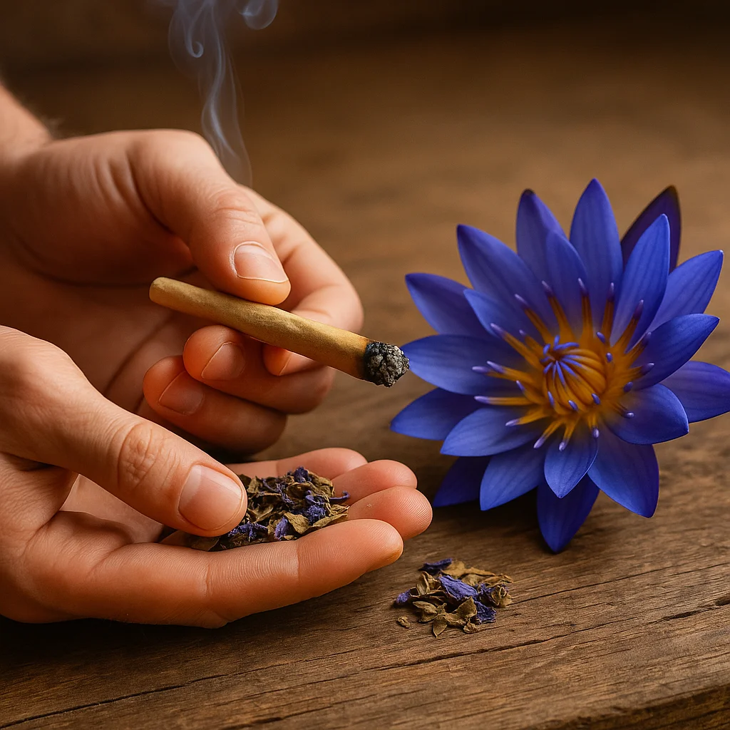 blue lotus flower smoking​